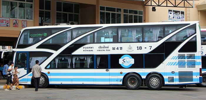 Sombat Tour Express Bus at Chiang Mai bus station.