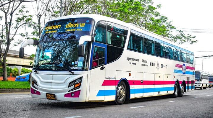 Sombat Tour Supreme Bus - Scania brand on Bangkok to Chiang Rai route.