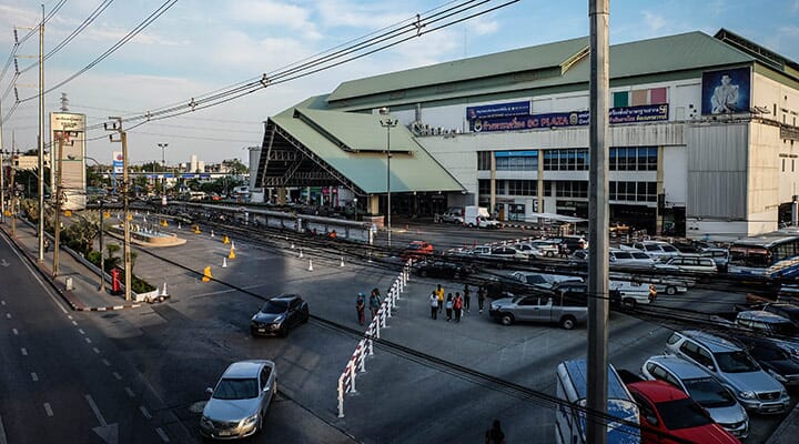 Exterior view of Southern Bus Terminal Bangkok (Sai Tai Mai)